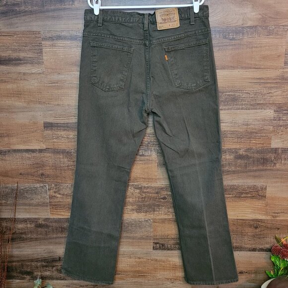 Vtg Levi's Jeans 517 Bootcut Orange Tab USA Tag 38x32 Measures 36x32 Green - Picture 4 of 11
